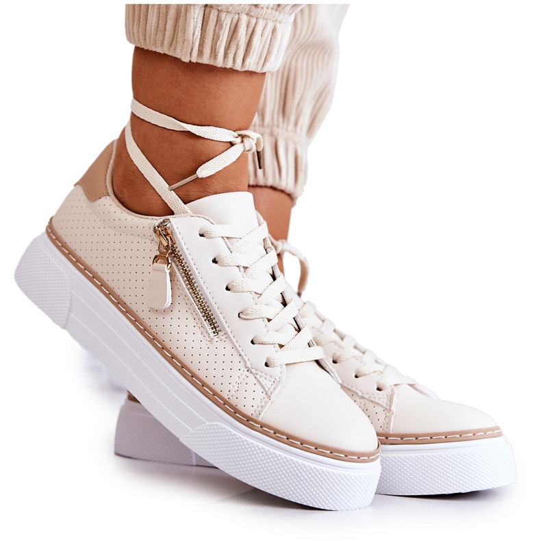 FB2 Scarpe Sportive Sulla Piattaforma Beige Louis