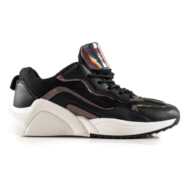 TRENDI Sneakers Con Effetto Holo nero