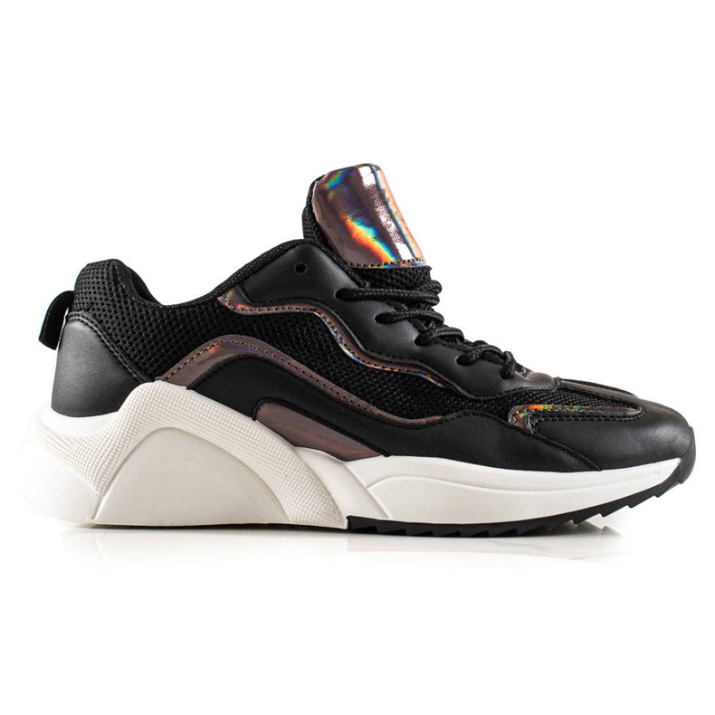 TRENDI Sneakers Con Effetto Holo nero