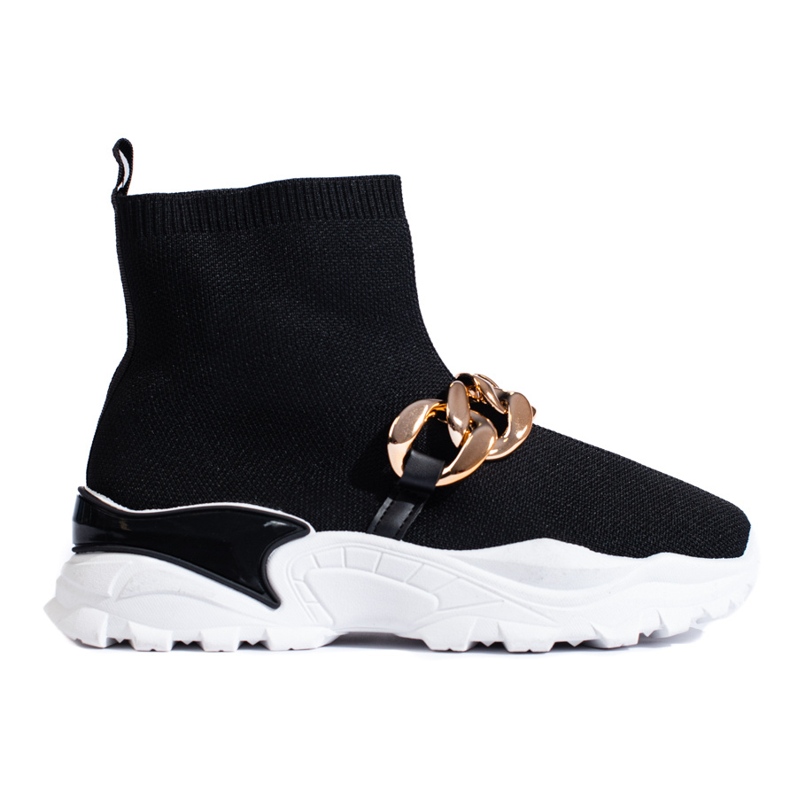 TRENDI Sneakers Slip-on Con Catena nero