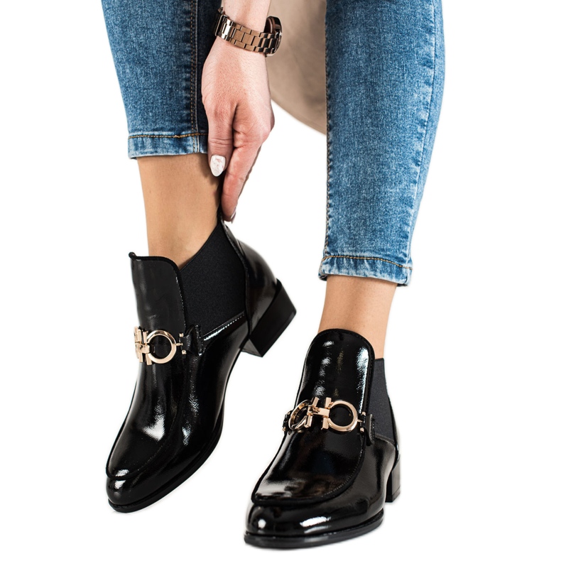 W. Potocki Eleganti stivali Potocki slip-on nero