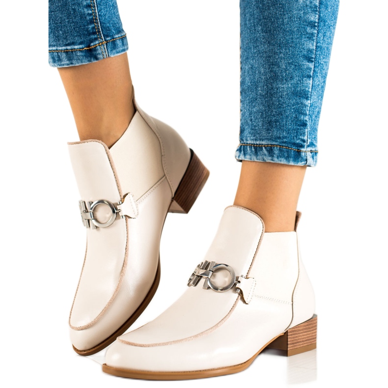 W. Potocki Eleganti stivali Potocki slip-on beige