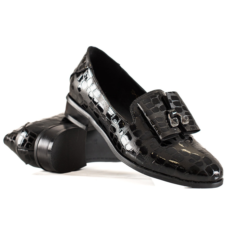 W. Potocki Scarpe con cristalli Potocki nero