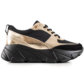 W. Potocki Sneakers Potocki nere e dorate nero d'oro