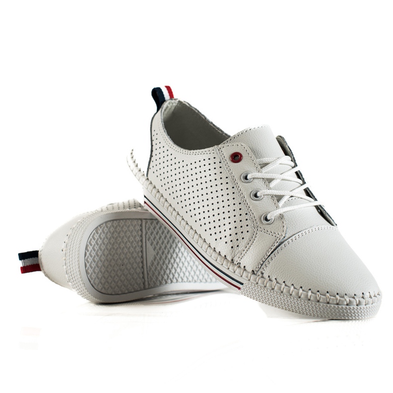 Goodin Sneakers in pelle traforata bianca
