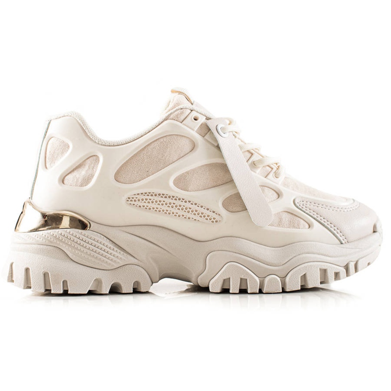 TRENDI Sneakers Con Inserti In Camoscio beige