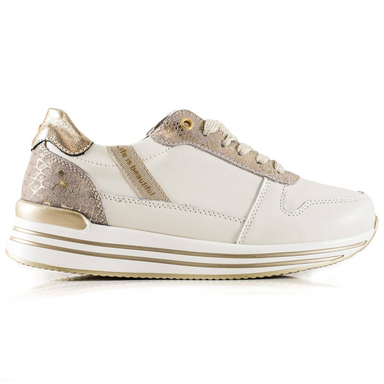 Goodin Sneakers in pelle sulla piattaforma bianca multicolore
