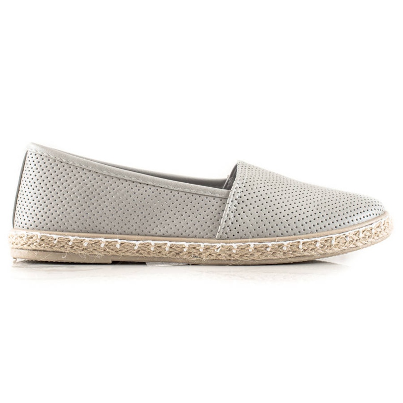 TRENDI Comode espadrillas in ecopelle grigio