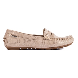 Goodin Mocassini classici in tessuto beige