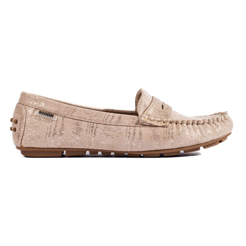 Goodin Mocassini classici in tessuto beige