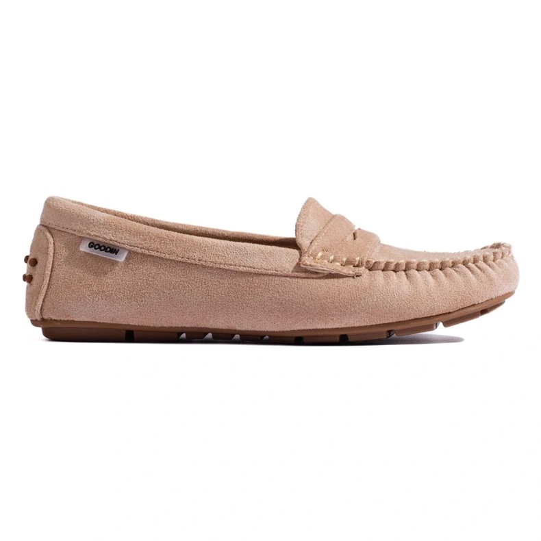 Goodin Mocassini classici in tessuto beige