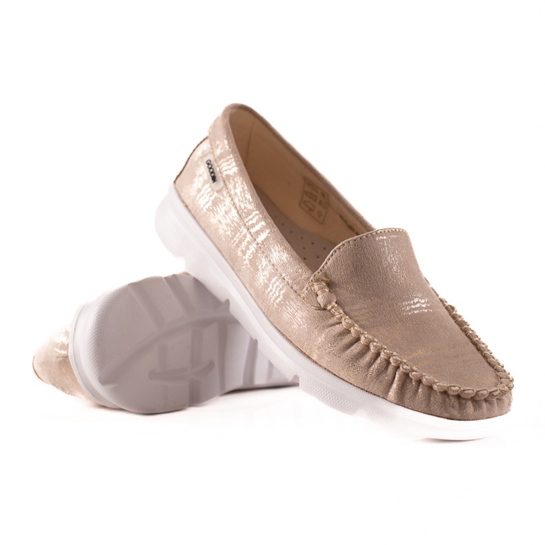 Goodin Mocassini Leggeri Sulla Piattaforma beige d'oro