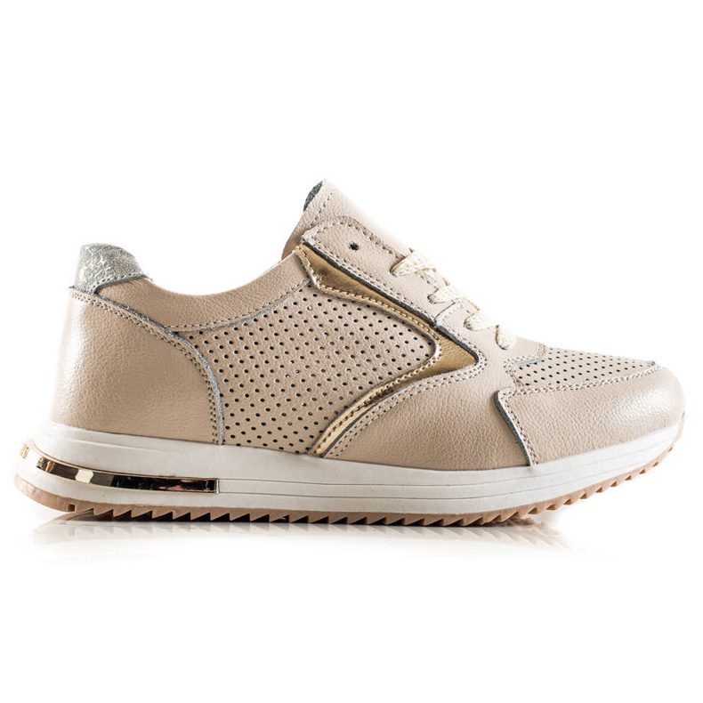 Goodin Sneakers casual in pelle beige