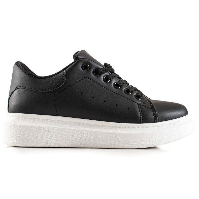 TRENDI Sneakers Con Ecopelle Sulla Piattaforma nero