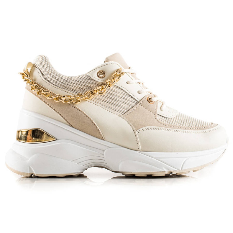 Ideal Shoes Sneakers Con Catena beige