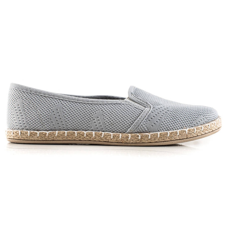 TRENDI Espadrillas slipony casual grigio