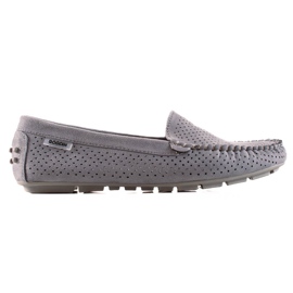 Goodin Mocassini Traforati Con Camoscio grigio