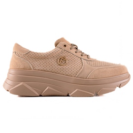 Filippo Sneakers in pelle beige marrone