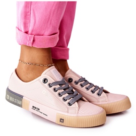 Sneakers da donna in pelle Big Star II274133 Rosa