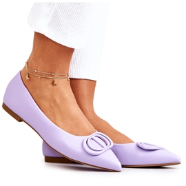 PS1 Ballerine In Pelle In Spitz Violet Rachelle viola