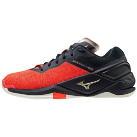 Mizuno Wave Stealth Neo M X1GA200063 scarpe da pallamano indoor rosso arance e rossi