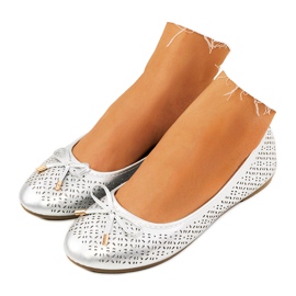 Ballerine in argento con motivo Negrete traforato
