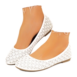 Ballerine bianche con motivo Grie traforato bianco