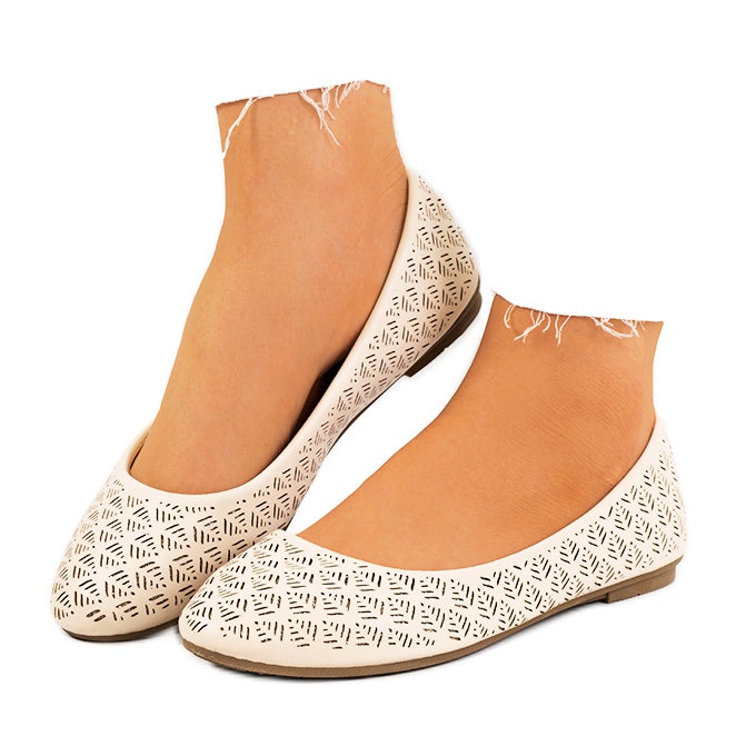 Ballerine beige con motivo Grie traforato
