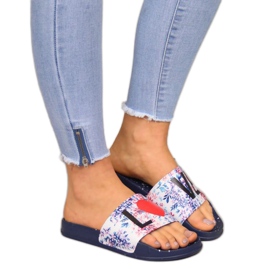 Ciabatte in gomma Big Star W INT1148B blu navy multicolore