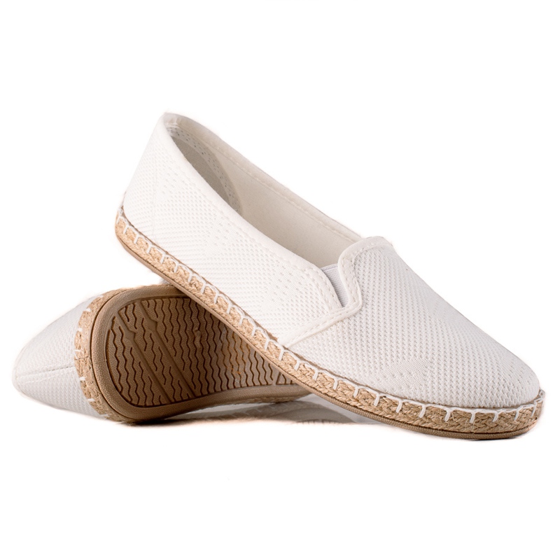 TRENDI Espadrillas slipony casual bianca