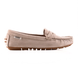 Goodin Mocassini casual in pelle scamosciata beige