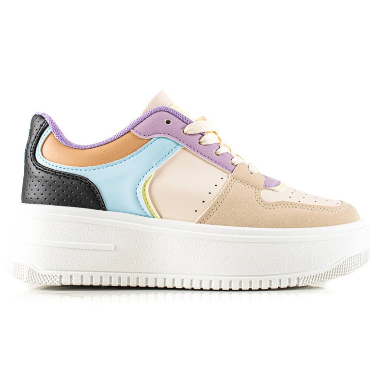 TRENDI Sneakers alla moda colorate beige multicolore