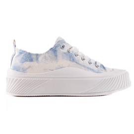 Seastar Sneakers Alla Moda Su Un'ampia Piattaforma bianco blu