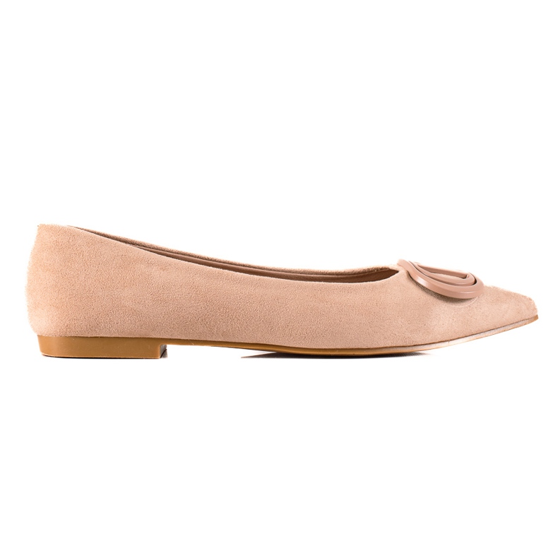 Seastar Ballerine In Pelle Scamosciata Con Ornamento beige