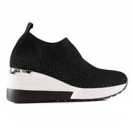 TRENDI Sneakers con zeppa alla moda nero