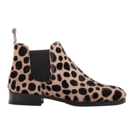 Marco Shoes Stivaletto in pelle con pelo naturale 2210B-1283-1 beige
