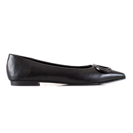 Seastar Ballerine nere con ornamento nero