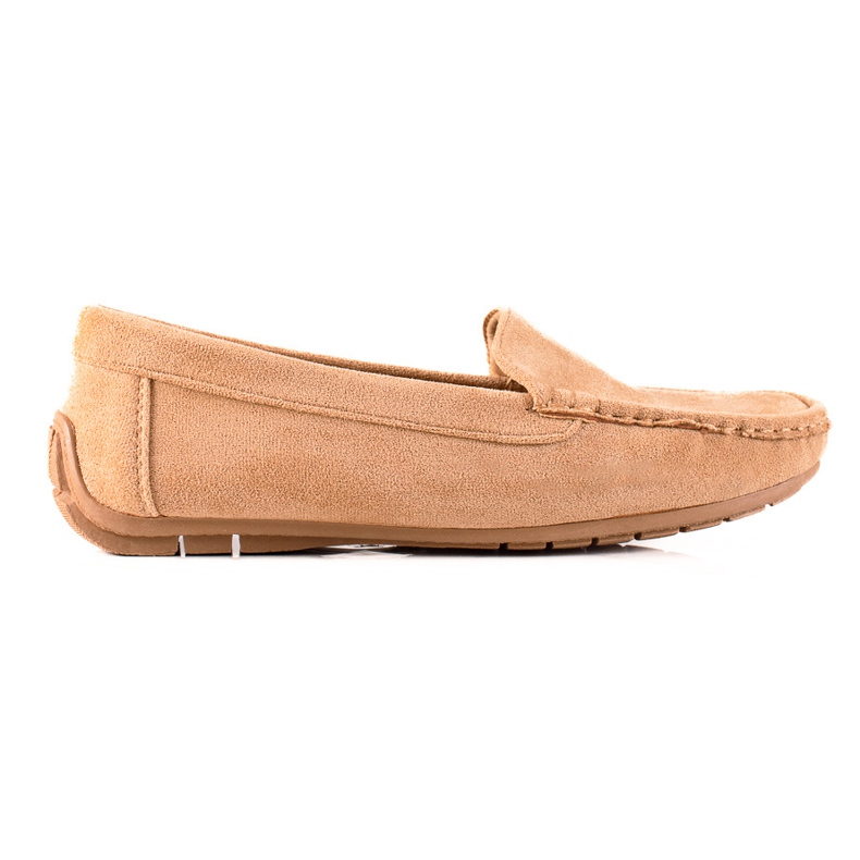SHELOVET Comodi mocassini in camoscio beige
