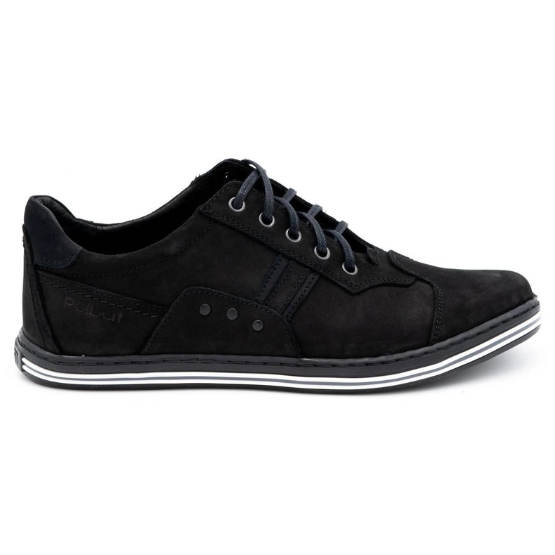 Polbut Scarpe casual da uomo 1801 in nabuk nero