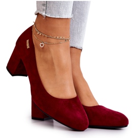 Décolleté In Pelle Scamosciata Su Un Bar Sergio Leone PB178 Bordeaux rosso multicolore