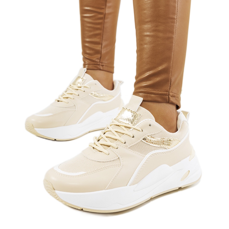 Scarpe sportive Nazaria beige d'oro