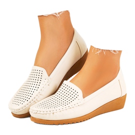 Mocassini beige sulla zeppa Dalal