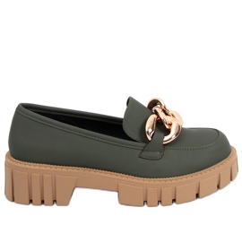 Mocassini con catena Mois Green verde