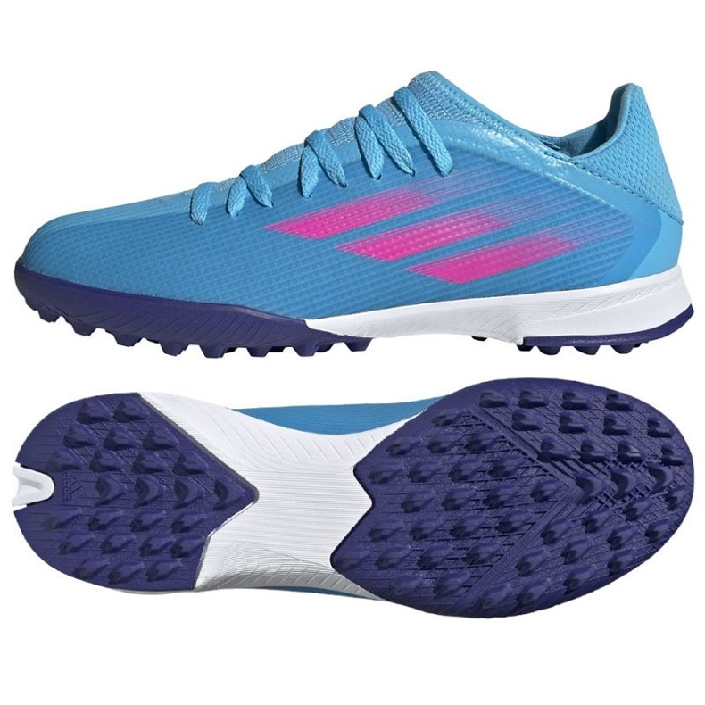Scarpe Adidas X Speedflow.3 Tf J Jr GW7513 blu blu