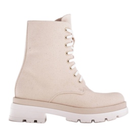 Marco Shoes Stivaletti primaverili in cotone 2090B-1265-4 beige