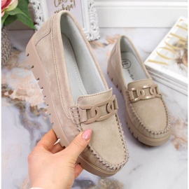 Mocassini su piattaforma Filippo W PAW314B beige