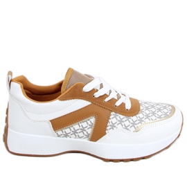 Scarpe da ginnastica bianche Akira bianca marrone