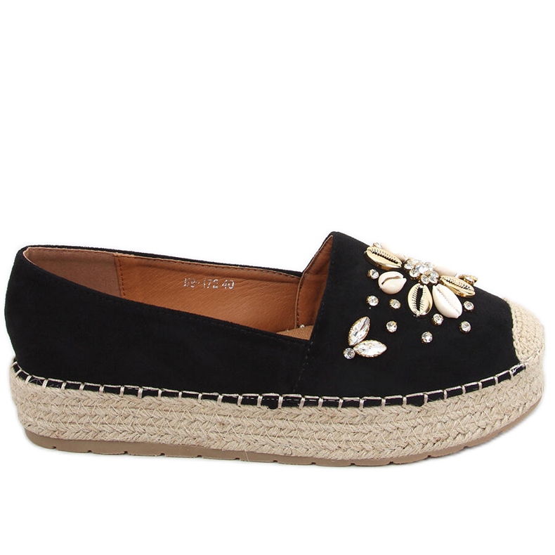 Espadrillas con conchiglia Manami Black nero