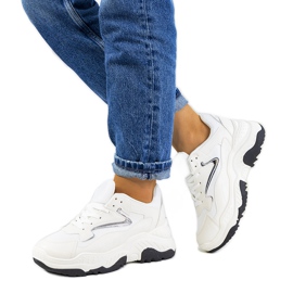 Sneakers Badillo bianche lucide bianca d'argento