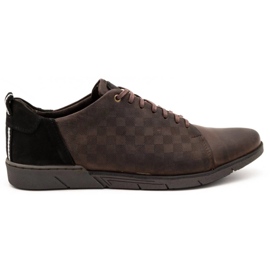Polbut Scarpe casual da uomo in pelle 2114 marrone